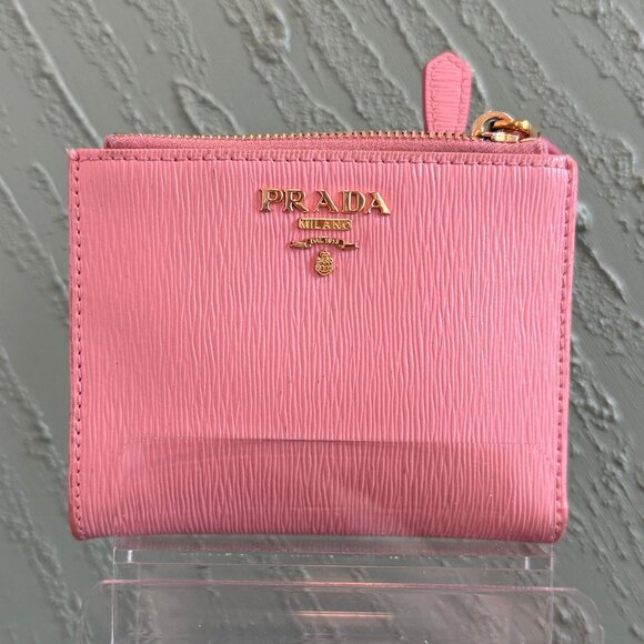 Prada Pink Leather Wallet - Picture 1 of 6